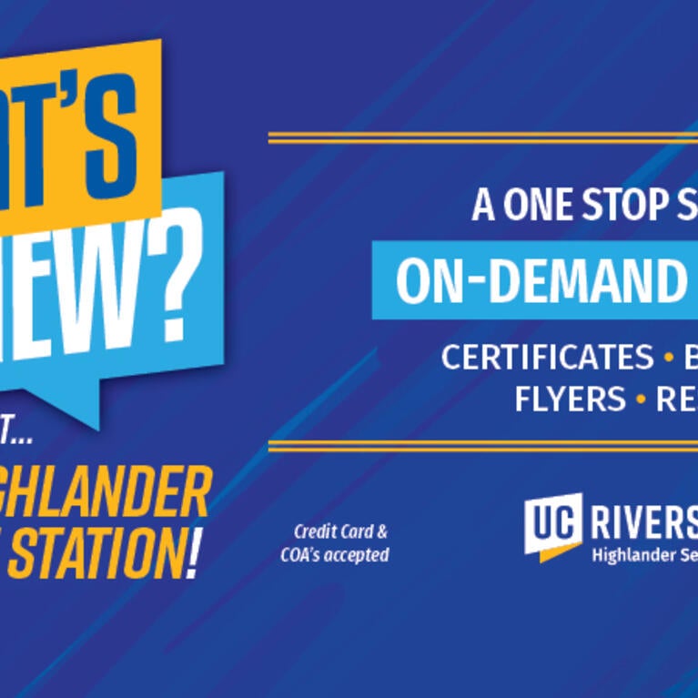 What's New at Your Highlander Service Station, a one-stop shot for On-Demand Printing including certificates, brochures, flyers, and resumes. Credit Card and COA accepted.