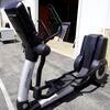 A Life Fitness elliptical machine.